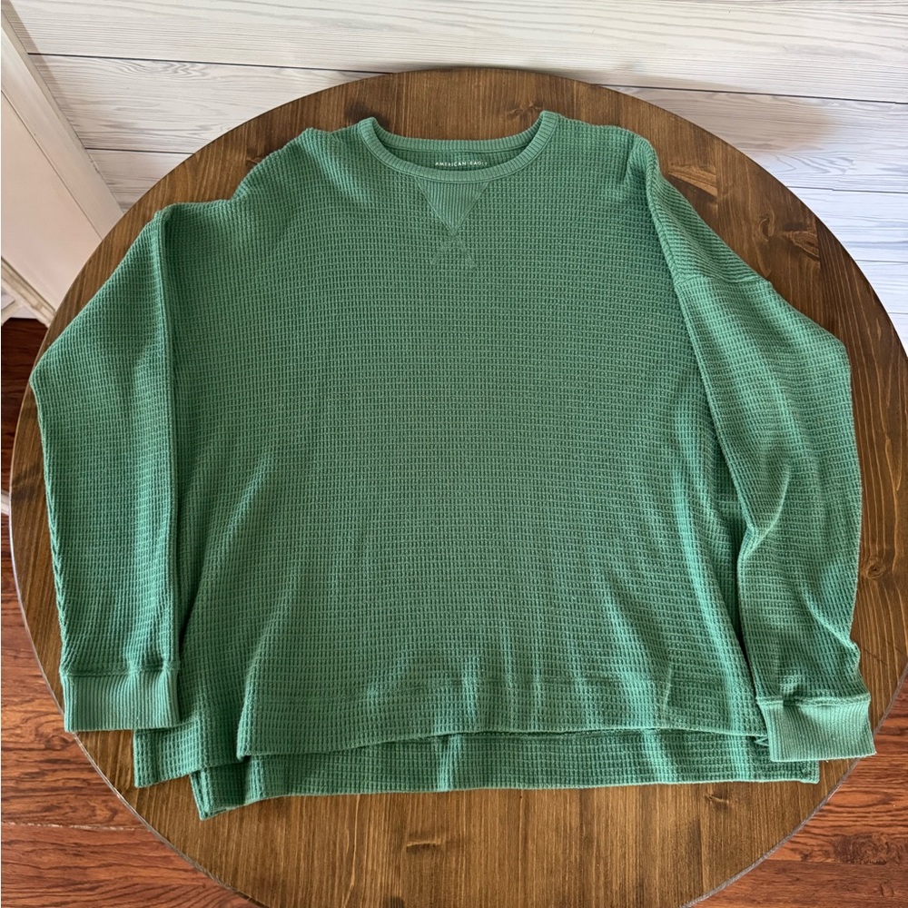American Eagle Outfitters Forest Green Crewneck Sweater